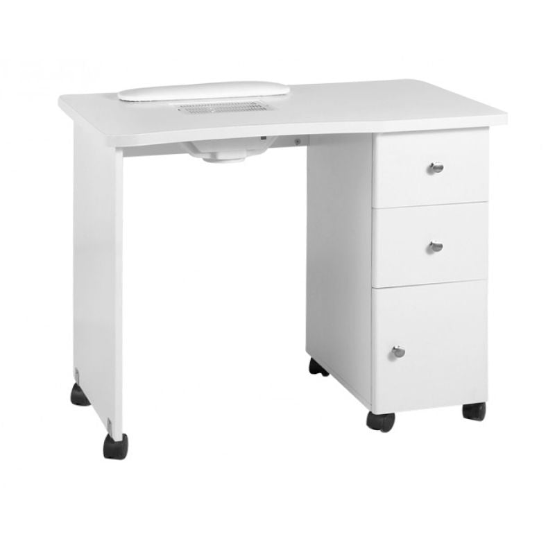 Houten bureau met stofafzuiger 011b