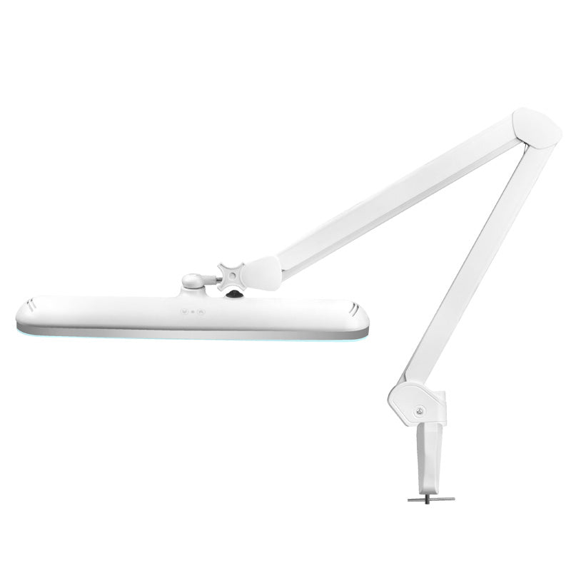Elegant LED værkstedslampe 801 l med en vice reg. hvid lysintensitet