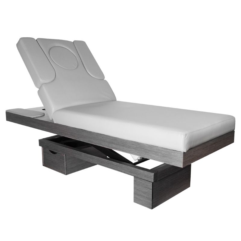 Azzurro Spa behandelbed hout 815b, verwarmd, lichtgrijs