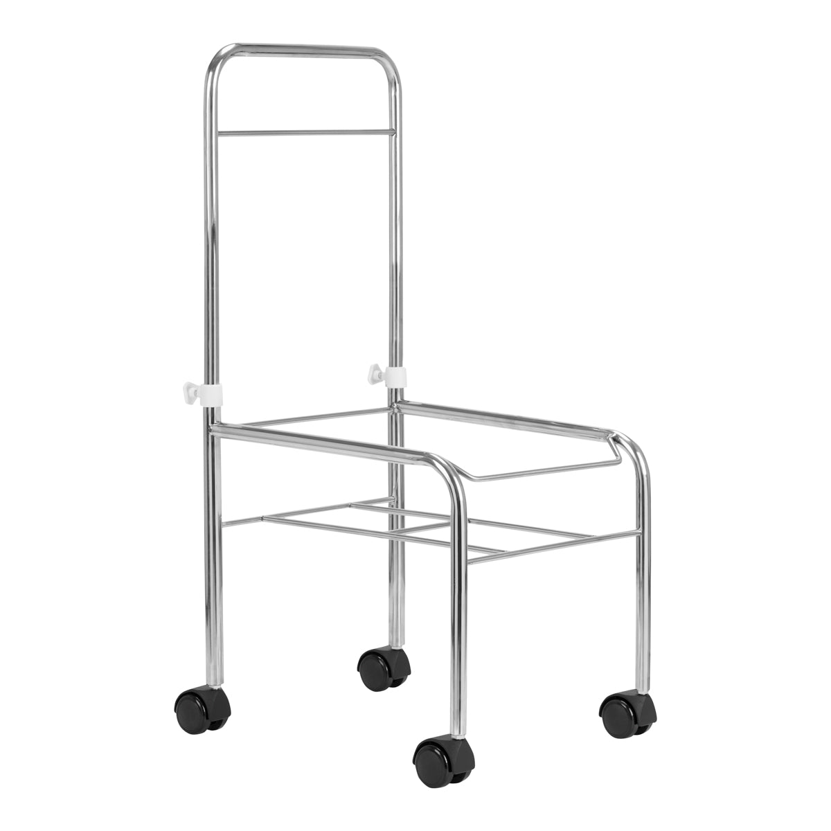 Pedicurebakke på hjul, krom