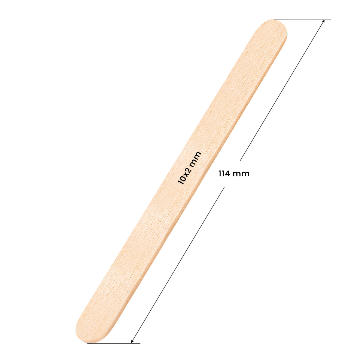 Træspatel medium 114x10x2mm - 100 stk
