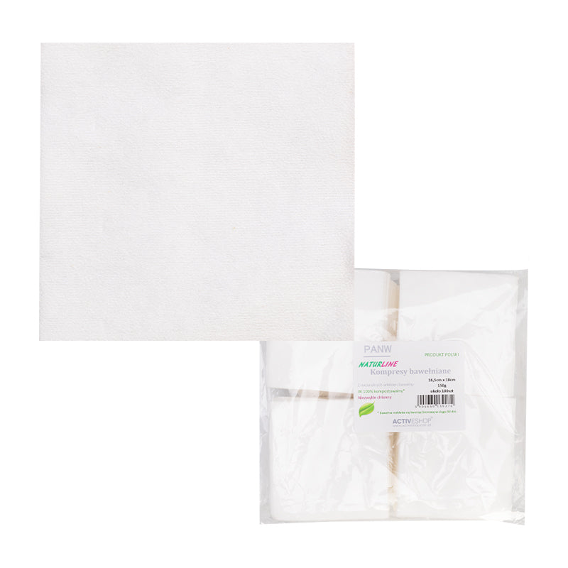 BOMULDSKOMPRESSER NATURLINE 150 G 16,5 cm X 18 cm