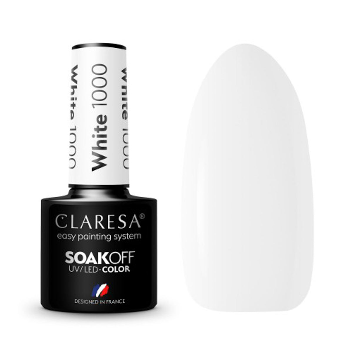 CLARESA Hybrid WHITE 1000 hibrid körömlakk -5g