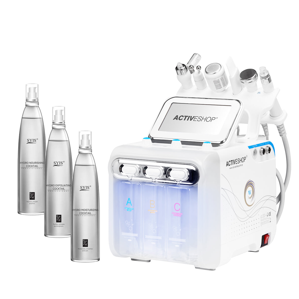 WATERSTOF H2 + 6W1 WATERSTOFREINIGINGSAPPARAAT + 3 SYIS HYDRO-VLOEISTOFFEN