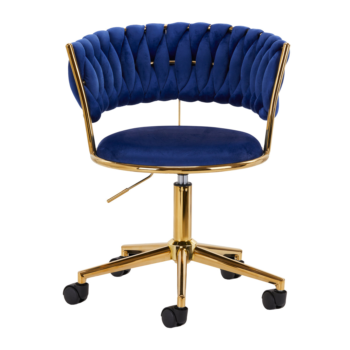 4Rico otočná židle QS-GW01G navy blue velvet