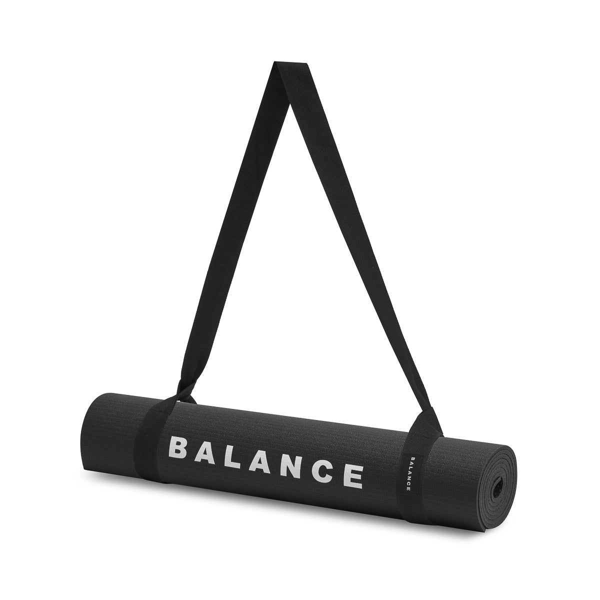YOGAMÅTTE BALANCE PVC sort