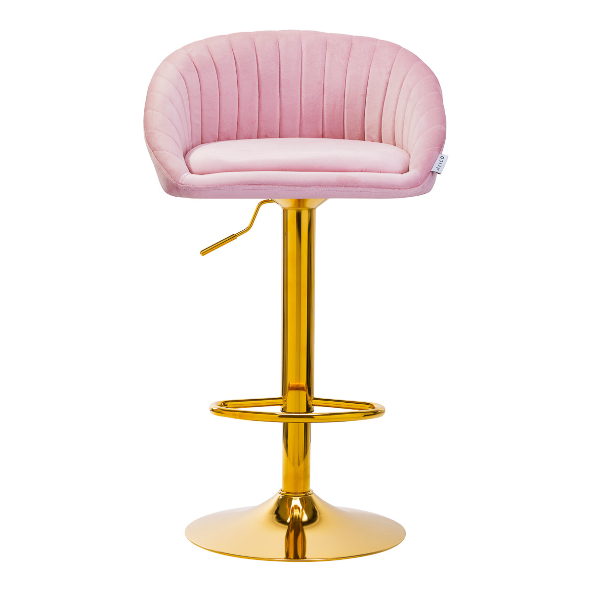 4Rico Bar Stoel QS-B16G roze fluweel