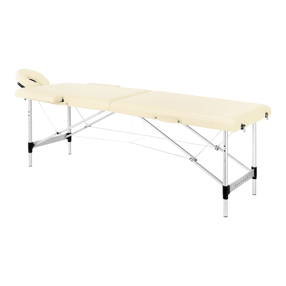 BALANCE aluminium opvouwbare massagetafel 2 segment crème