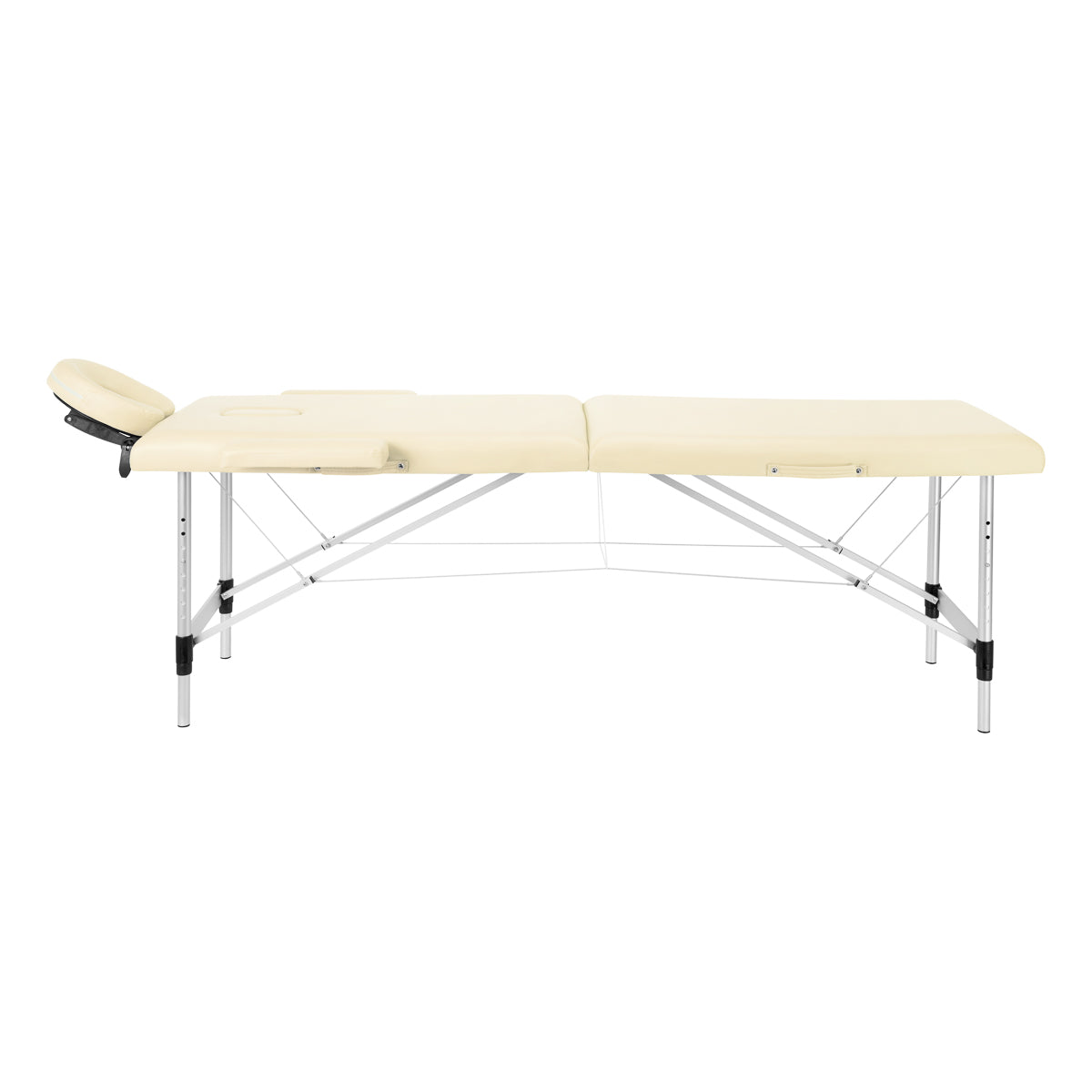 BALANCE aluminium opvouwbare massagetafel 2 segment crème