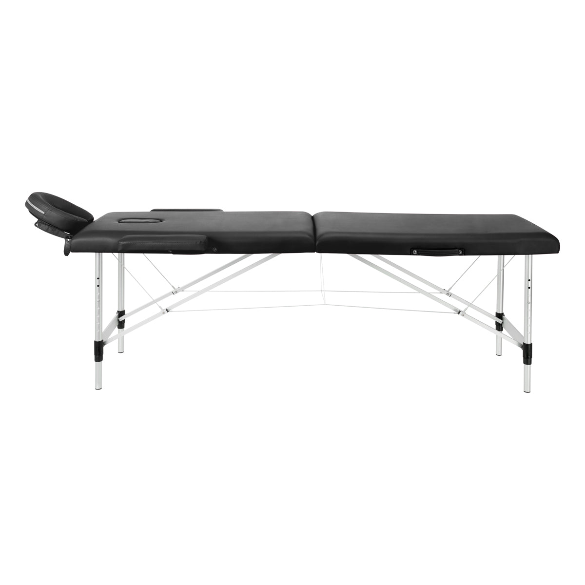 BALANCE aluminium opvouwbare massagetafel 2 segment zwart