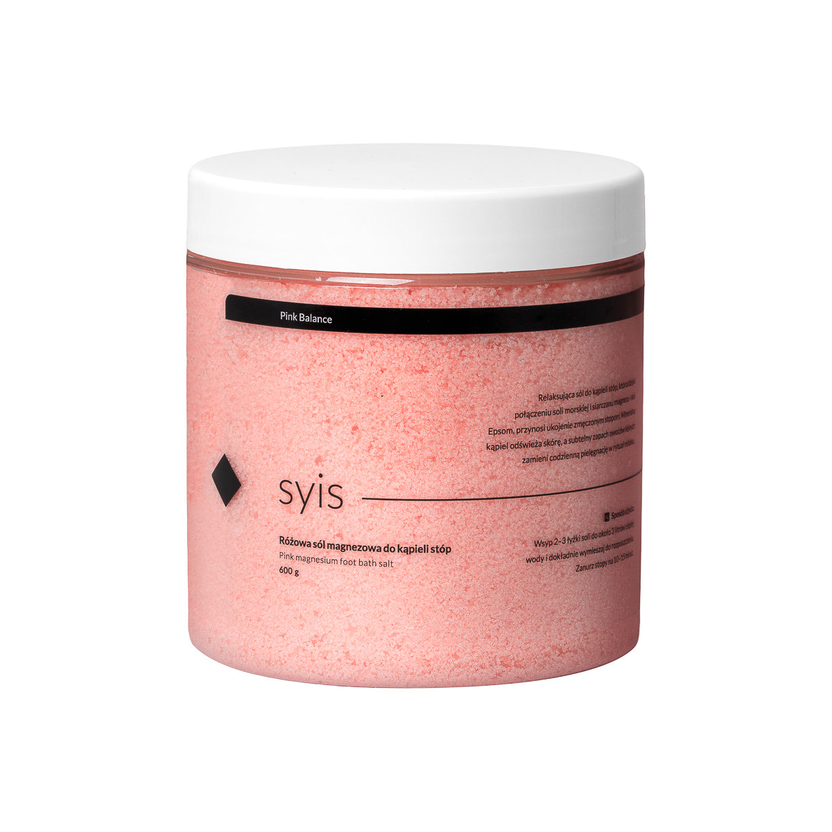 Syis Pink Balance – rózsaszín magnéziumsó lábfürdőhöz 600 g