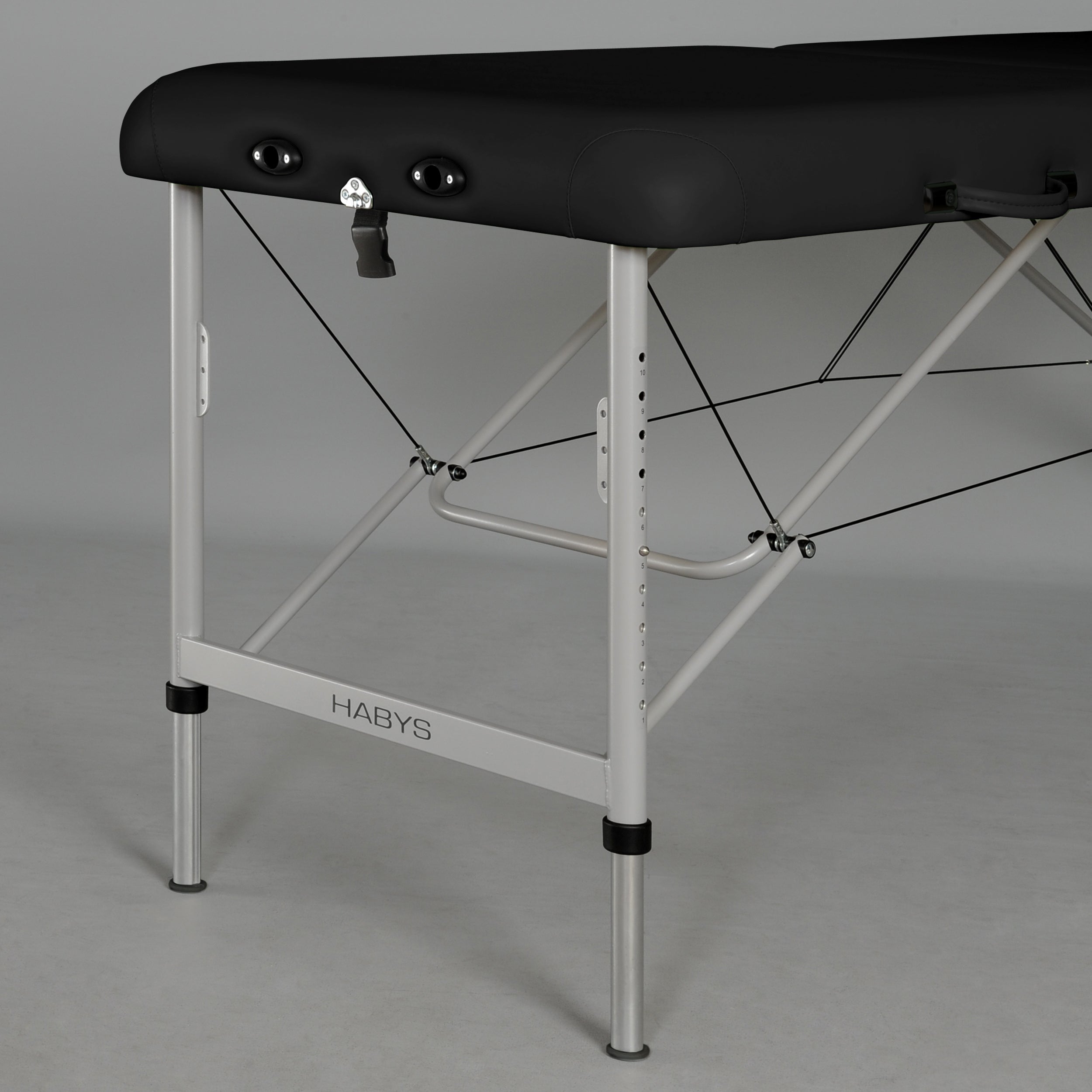 Massagetafel Aero Alu 60 Vinyl Flex K015, Zwart