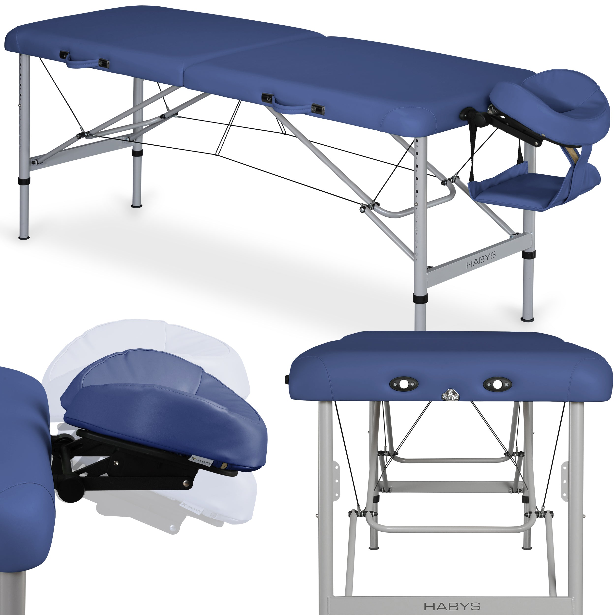 Massagetafel Aero Alu 70 Vinyl Flex K012, Marineblauw