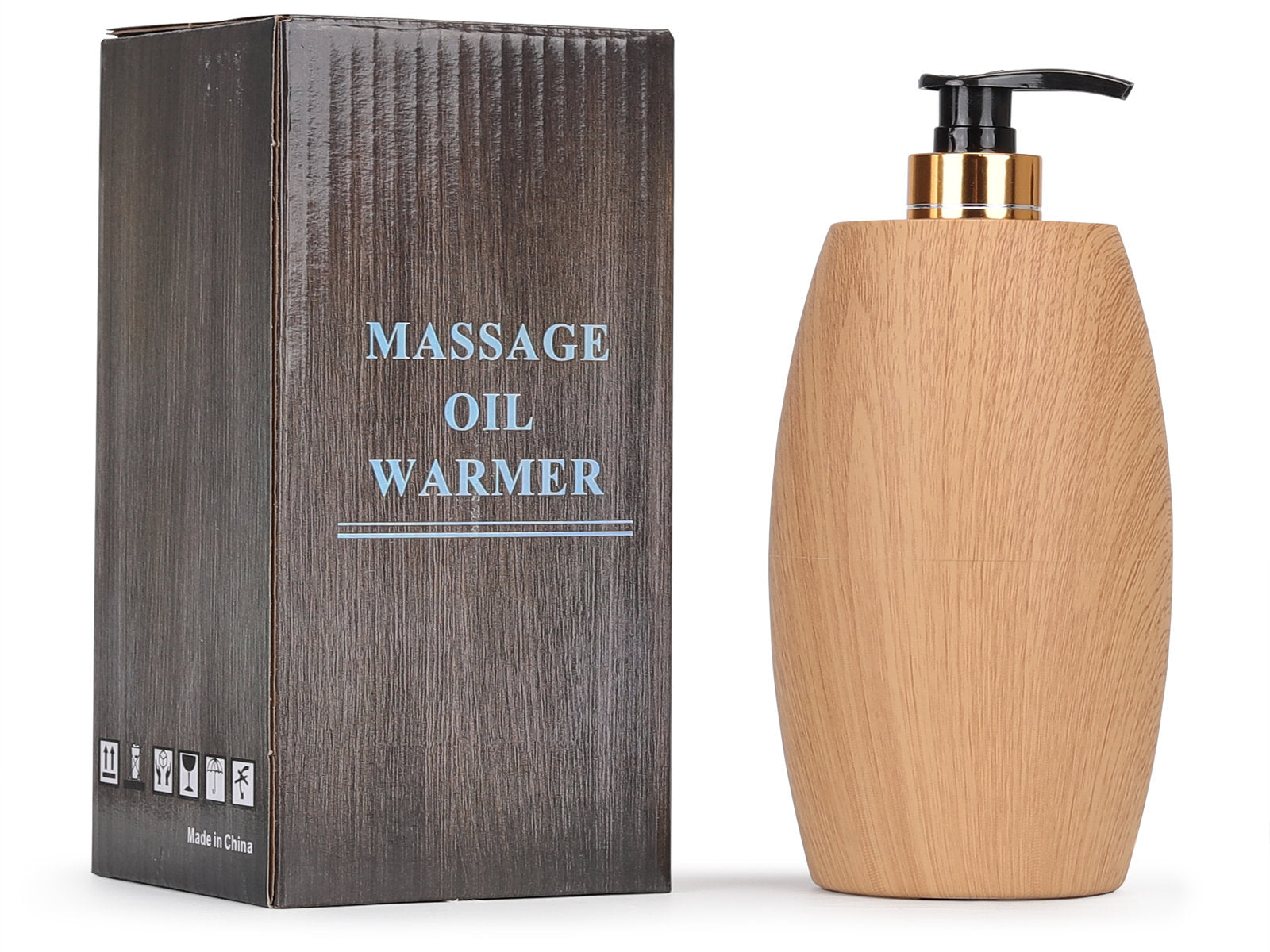 Olieverwarmer, PE fles 300 ml, lichtbruin