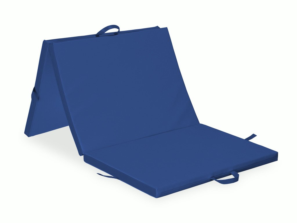 Driedelig opvouwbaar matras 195x85x5 K012, Marineblauw