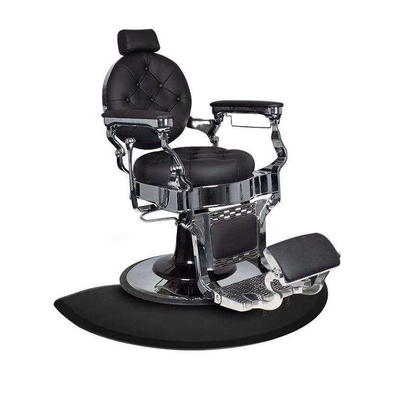 Kappersmat onder een halfronde fauteuil