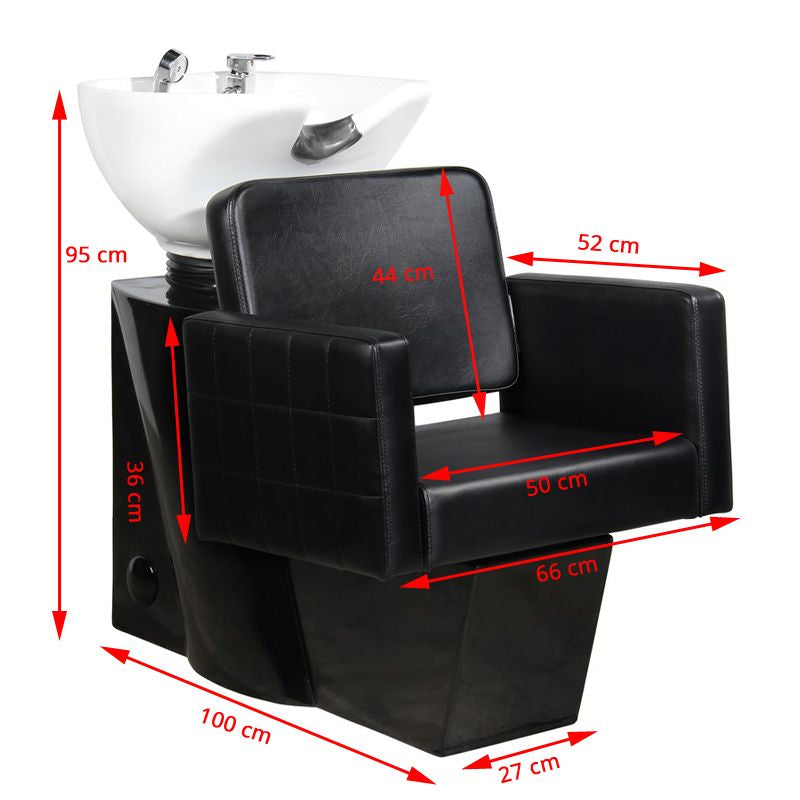 Gabbiano wasunit Ankara, zwart