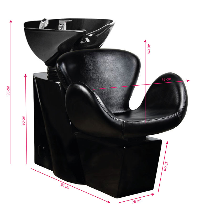 Gabbiano wasunit Amsterdam zwart / zwarte wasbak