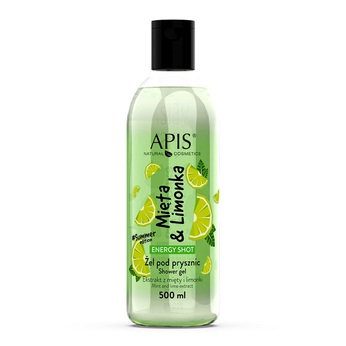 APIS Energy Shot, showergel Mieta & Lime 500 ml