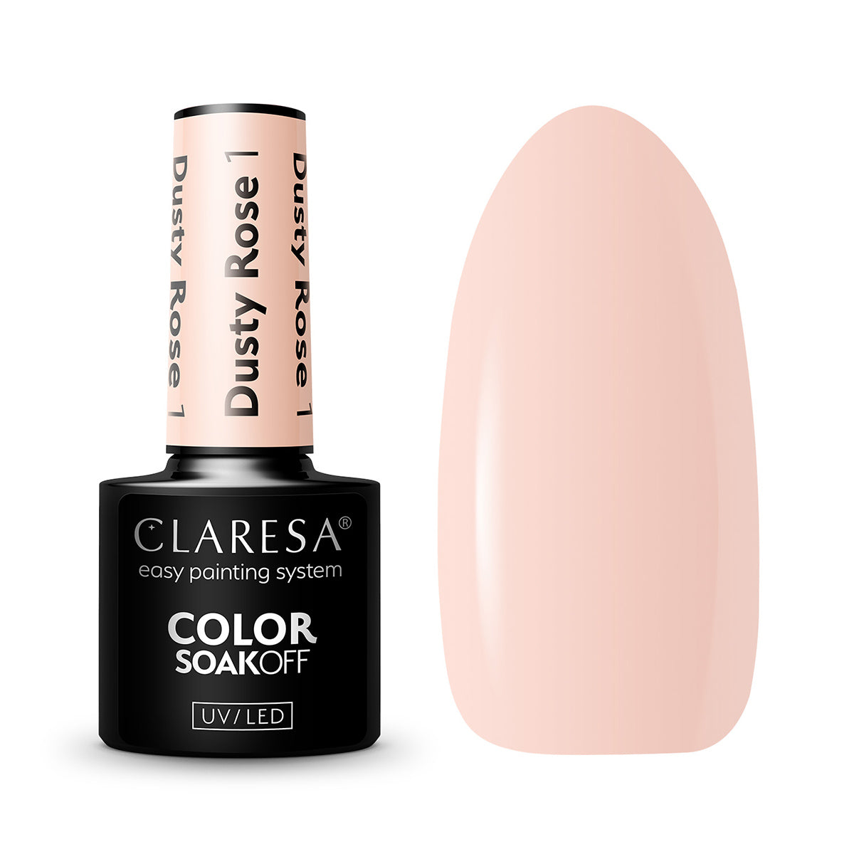 CLARESA Hybrid neglelak STØVET ROSA 1 -5 g