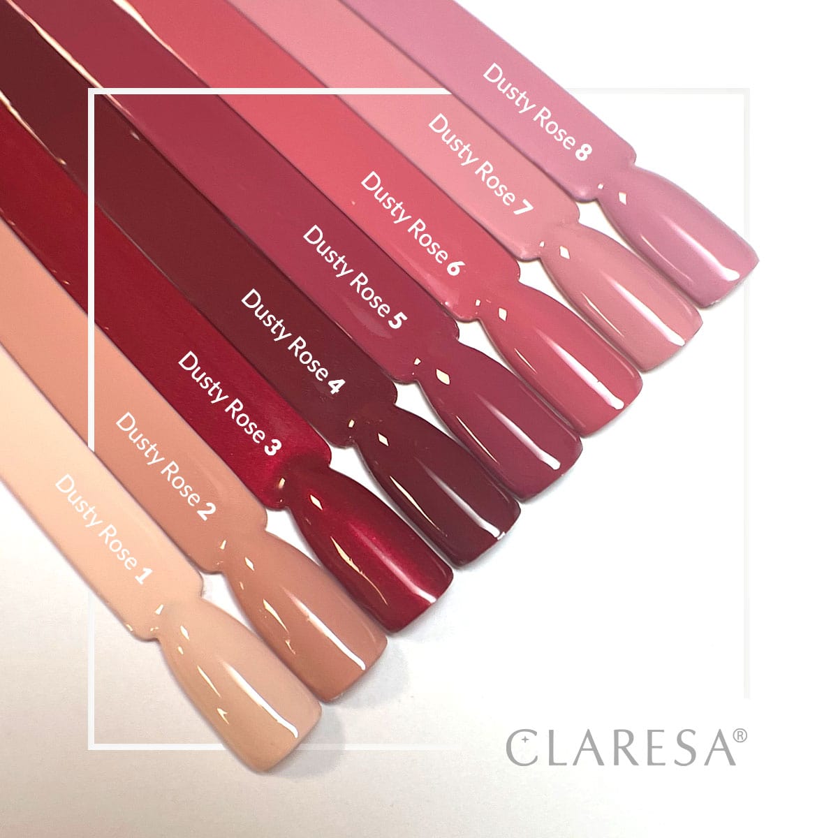 CLARESA Hybrid neglelak STØVET ROSA 1 -5 g