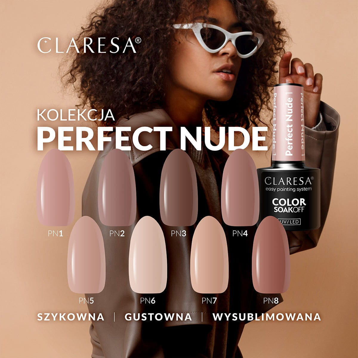 CLARESA Hybrid nail polish PERFECT NUDE 6 -5g